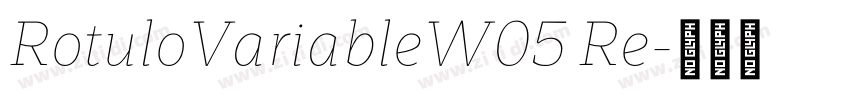 RotuloVariableW05 Re字体转换